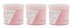 Epil Co Pink Wax Pot Tub Jar Depilatory Face Leg Body Waxing Strip Beauty 3 Pack