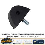 UNIVERSAL D-SHAPE EXHAUST RUBBER MOUNT M8 THREAD HEAVY DUTY FITS MOST CARS