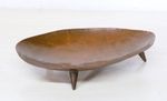 Mid Century Danish Copper Footed Dish Brutalist Vide Poche Centre Piece C.1960