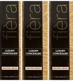 3x F-i-e-ra Luxury Concealer Anti Ageing Full Coverage 15ml Neutral Beige