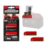StealthMounts Red Magnetic Bit Holder for Milwaukee M18 Powertools (2-Pack)