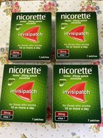 4x Nicorette Invisi 25mg Patch - 7 Patches Pack of 4 (Total 28) . Genuine Sealed