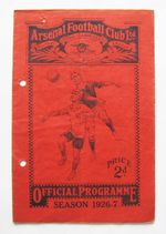 ARSENAL v BLACKBURN ROVERS 1926/1927 *Good Condition Football Programme*