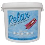  Relax Spa 5kg Chlorine Tablets 200g – Large Slow Release for Swimming Pools