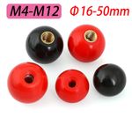 M4-M12 Thread Ball Knob Plastic Round Ball Handle 16-50mm Dia Machine Tools