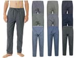 Mens Pyjama Bottoms Soft Cotton Loungewear PJs Woven Check Stripe Pant Sleepwear