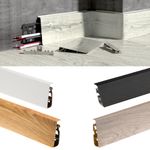 Plastic Skirting Board Wire Cable Cover Design Cezar High Line PVC  75mm x 2.5m