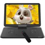 17.5'' Portable DVD Player with 15.6" Large HD Swivel Screen Region Free 6Hours