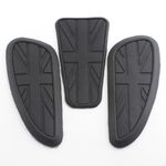 Waterproof Tank Knee Pad Protectors 3pcs Union Jack Black for Motorcycle