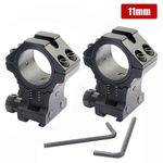 2 Pack Adjustable Height Scope Rings Mount Base for 11mm Dovetail rail