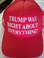 Red & White Official Trump  Was RIGHT About Everything  USA MADE 45-47  