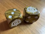 Pair of Gold Fighting Fantasy Dice. Produced For Fighting Fantasy Fest 6 In 2026