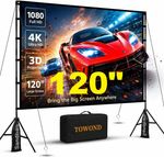 120" Projector Screen Tripod Stand Portable Outdoor Windproof Movie Cinema 16:9