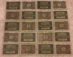 Lot Of 20 X German Banknotes. 10 Mark. Dated 1920. Reichsbanknote