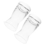 Set of Six Reusable Glass Pitchers Transparent Small Milk and Sauce Dispensers