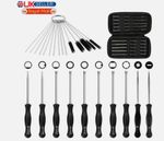 25Pcs Carburetor Adjusting Tool Carb Splined Screwdriver & Cleaning Brush Kit UK