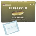 12 X Ultra Gold Male Natural Food supplement pill for men Bundle - 400MG