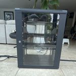 15U 19in Freestanding Network/Server Cabinet 600x600mm Glass Door Black