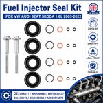 Fuel Injector Ring Washer Seals Bolts For VW Caddy Golf Passat Touran 1.6 TDi