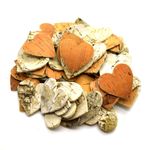 60 pcs Large Birch Tree Bark Hearts Wooden Shapes Crafts Home Venue Rustic Decor
