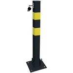 Shield Parking Bollard Lockable Folding Security Post Driveway  Car Park Barrier