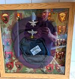South African Airborne Framed Beret/Hat Display with Insignia
