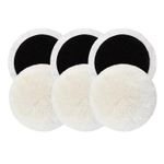 6pcs Wool Buffing Pads 150mm 6" inch Polishing Pad Polishing Hook and Loop
