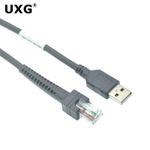 USB A to RJ45 Barcode Scanner Cable Grey 2m Data Lead