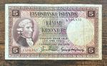 Iceland W108 : 5 Kronur Banknote - 1928   