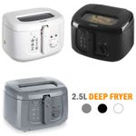2.5L Deep Fat Fryer Chip Electric Non-Stick Pan & Safe Basket Handle With Window