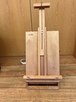 Jullian Paris Beechwood Table / Travel Easel, metal trays, excellent condition
