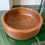 Vintage Handcrafted Teak Wooden Bowl Trinket Key Dish 15cm Rustic Home Decor #7