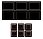 Pimpernel Classic Black Placemats & Coasters - Set of 6