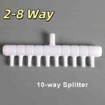 Air Line Splitter Manifold / Plastic Valve for Aquarium Pond Air Pump 2-8 Way