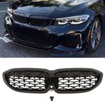 Fits BMW 3 Series G20 G21 2018-22 Front Kidney Grilles Gloss Black