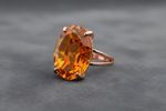 Citrine Ring Anemone Jewelry 14k Rose Gold Oval Cut Engagement Bridal
