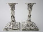 Antique Victorian Sterling Silver Candlesticks - 1884 by Aldwinckle & Slater
