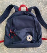Converse All-star blue backpack with red lining and detail