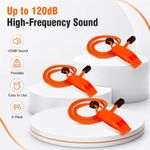 3‑Pack Orange Signal Whistles Lanyard Included Lightweight Sports Referee Use