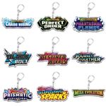 Pokemon TCG Scarlet & Violet Destined Rivals Holographic Binder Tag Keychain
