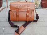 QUALITY ENGLISH TAN USED HANDMADE LEATHER 250+ CARTRIDGE BAG SHOOTING SHOTGUN