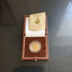 1/4oz 22ct 1987 Gold Britannia Proof Coin with Box and COA, Sigma Tested.
