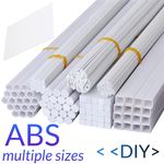 ABS Styrene Plastic Tube Strip Round/Square/Angle Rod Sheet Building Model DIY
