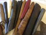 large Leather Off Cuts Craft pack  1.300 kilos mixed colours