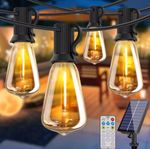Solar String Lights 15/25/50PC Bulbs For Patio Waterproof Outdoor Hanging Lights