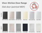 Vivo Gloss Matt  Kitchen Cupboard Doors Drawers Painted Slab Replacement, 