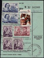 OFFICIAL PMG BULK POSTAGE RECEIPT - 40c; $1 & $2X3 NAVIGATORS DATED 1971 CV~$100