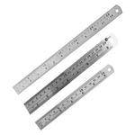 6'' / 8" / 12" SCALE RULER SMALL/LARGE Measure Rule Metal Stainless Steel 30cm