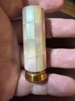 vintage mother of pearl lipstick holder
