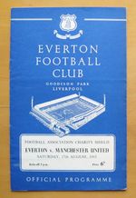 EVERTON v MANCHESTER UNITED Charity Shield 1963 VG Condition Football Programme